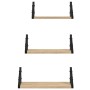 Estantes de pared 3 pzas madera de ingeniería roble Sonoma von , Regale und Regale - Ref: Foro24-836319, Preis: 23,60 €, Raba...