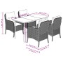 Set de muebles jardín 5 pzas con cojines ratán sintético negro von , Gartensets - Ref: Foro24-3211908, Preis: 507,89 €, Rabat...