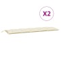 Cojines de banco de jardín 2 uds blanco crema 180x50x7 cm von , Kissen für Stühle und Sofas - Ref: Foro24-361718, Preis: 70,4...