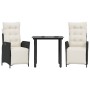 Set comedor de jardín 3 pzas con cojines ratán sintético negro von , Gartensets - Ref: Foro24-3213385, Preis: 323,28 €, Rabat...