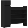 Zapatero madera de ingeniería negro 100,5x28x100 cm by , Shoe racks and shoe organizers - Ref: Foro24-840423, Price: 103,10 €...