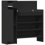 Zapatero madera de ingeniería negro 100,5x28x100 cm by , Shoe racks and shoe organizers - Ref: Foro24-840423, Price: 103,10 €...