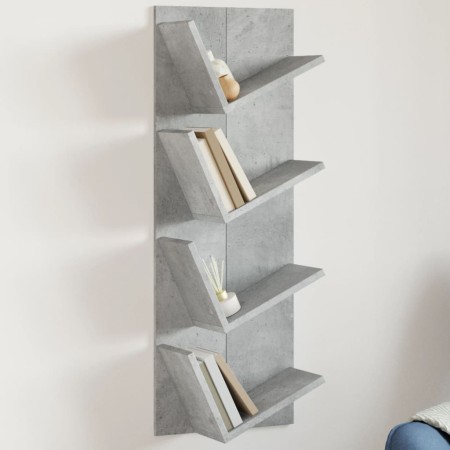 Estantería de pared 4 niveles gris hormigón 33x16x90 cm von , Regale und Regale - Ref: Foro24-840719, Preis: 38,80 €, Rabatt: %