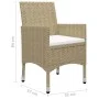 Juego de comedor para jardín de 5 piezas beige de vidaXL, Conjuntos de jardín - Ref: Foro24-3067763, Precio: 411,27 €, Descue...