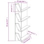 Estantería de pared 4 niveles gris hormigón 33x16x90 cm von , Regale und Regale - Ref: Foro24-840719, Preis: 38,80 €, Rabatt: %