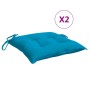 Cojines de silla de jardín 2 uds tela Oxford azul 40x40x7 cm by , Cushions for chairs and sofas - Ref: Foro24-361462, Price: ...