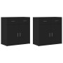 Aparadores 2 unidades madera de ingeniería negro 79x38x80 cm von , Sideboards - Ref: Foro24-3276617, Preis: 211,58 €, Rabatt: %