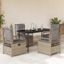 Set comedor de jardín 5 pzas con cojines ratán sintético beige von , Gartensets - Ref: Foro24-3263001, Preis: 524,41 €, Rabat...