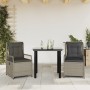 Set comedor de jardín 3 pzas cojines ratán sintético gris claro by , Garden sets - Ref: Foro24-3263034, Price: 268,86 €, Disc...