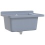 Fregadero lavabo de pared resina gris 60x40x28 cm