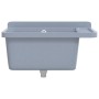 Fregadero lavabo de pared resina gris 60x40x28 cm
