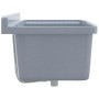 Fregadero lavabo de pared resina gris 60x40x28 cm