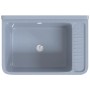 Fregadero lavabo de pared resina gris 60x40x28 cm