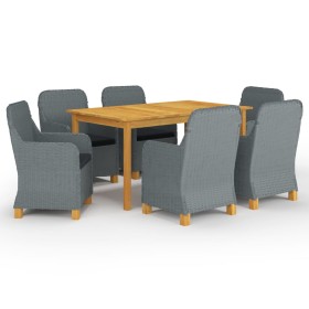 Light Gray 7-Piece Garden Dining Set by vidaXL, Garden sets - Ref: Foro24-3067853, Price: 866,21 €, Discount: %