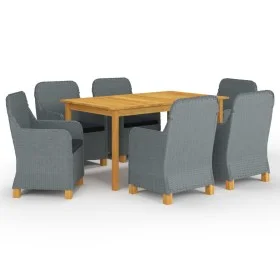 Light Gray 7-Piece Garden Dining Set by vidaXL, Garden sets - Ref: Foro24-3067853, Price: 972,54 €, Discount: %