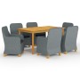 Hellgraues 7-teiliges Garten-Essset von vidaXL, Gartensets - Ref: Foro24-3067853, Preis: 866,21 €, Rabatt: %