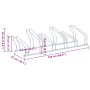 Soporte para 6 bicicletas suelo independiente acero galvanizado by , Bases and supports for storing bicycles - Ref: Foro24-40...