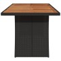 Mesa de jardín superficie madera acacia ratán negro 240x90x75cm by , Garden tables - Ref: Foro24-365595, Price: 308,08 €, Dis...