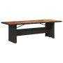 Mesa de jardín superficie madera acacia ratán negro 240x90x75cm by , Garden tables - Ref: Foro24-365595, Price: 308,08 €, Dis...