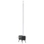 Estufa leña de tienda con chimenea patas plegables acero negro by , Chimneys - Ref: Foro24-4005748, Price: 142,49 €, Discount: %