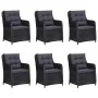 7-teiliges schwarzes Garten-Ess-Set von vidaXL, Gartensets - Ref: Foro24-3067823, Preis: 1,00 €, Rabatt: %