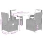 Set comedor de jardín 5 pzas cojines ratán sintético gris claro von , Gartensets - Ref: Foro24-3262898, Preis: 583,83 €, Raba...
