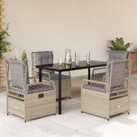 Set comedor de jardín 5 pzas con cojines ratán sintético beige von , Gartensets - Ref: Foro24-3263008, Preis: 507,29 €, Rabat...