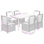 Set de comedor de jardín 7 pzas y cojines ratán sintético negro von , Gartensets - Ref: Foro24-3262968, Preis: 686,28 €, Raba...