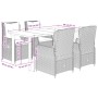 Set comedor de jardín 5 piezas con cojines ratán sintético gris de , Conjuntos de jardín - Ref: Foro24-3262864, Precio: 695,2...