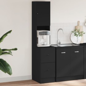 Mueble de cocina madera de ingeniería negro 35x50x180 cm by , Kitchen cabinets - Ref: Foro24-840759, Price: 118,70 €, Discoun...