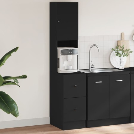 Mueble de cocina madera de ingeniería negro 35x50x180 cm by , Kitchen cabinets - Ref: Foro24-840759, Price: 118,70 €, Discoun...