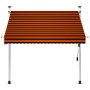 Toldo manual retráctil naranja y marrón 200 cm by , Awnings - Ref: Foro24-145836, Price: 77,74 €, Discount: %