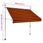 Toldo manual retráctil naranja y marrón 200 cm by , Awnings - Ref: Foro24-145836, Price: 77,74 €, Discount: %