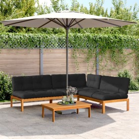 Set de sofás de palets de jardín y cojines 4 pzas madera acacia von , Outdoor-Sofas - Ref: Foro24-3209460, Preis: 636,98 €, R...