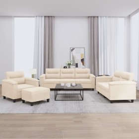 Juego de sofás con cojines 4 piezas tela microfibra beige von , Sofas - Ref: Foro24-3202301, Preis: 871,25 €, Rabatt: %