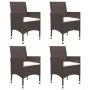 Brown 5-Piece Garden Dining Set by vidaXL, Garden sets - Ref: Foro24-3067764, Price: 414,53 €, Discount: %