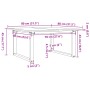 Mesa de centro marco O madera maciza pino y acero 80x80x45 cm von , Küchen- und Esstische - Ref: Foro24-3282663, Preis: 82,47...