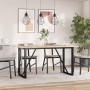 Mesa de comedor marco O madera maciza pino y acero 160x80x75cm von , Küchen- und Esstische - Ref: Foro24-3282677, Preis: 136,...
