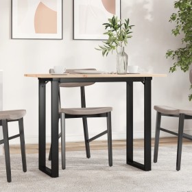 Mesa de comedor marco O madera maciza pino y acero 100x50x75cm von , Küchen- und Esstische - Ref: Foro24-3282675, Preis: 90,3...