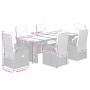 Set de comedor de jardín 7 pzas y cojines ratán sintético negro by , Garden sets - Ref: Foro24-3277632, Price: 1,00 €, Discou...