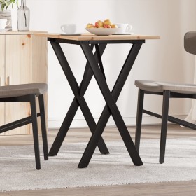Mesa de comedor marco X madera maciza pino y acero 80x50x75 cm von , Küchen- und Esstische - Ref: Foro24-3282694, Preis: 68,0...
