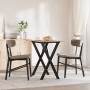 Mesa de comedor marco X madera maciza pino y acero 80x50x75 cm von , Küchen- und Esstische - Ref: Foro24-3282694, Preis: 68,0...