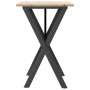 Mesa de comedor marco X madera maciza pino y acero 80x50x75 cm von , Küchen- und Esstische - Ref: Foro24-3282694, Preis: 68,0...