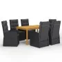 7-teiliges schwarzes Garten-Ess-Set von vidaXL, Gartensets - Ref: Foro24-3067813, Preis: 1,00 €, Rabatt: %