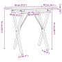 Mesa de comedor marco X madera maciza pino y acero 80x50x75 cm von , Küchen- und Esstische - Ref: Foro24-3282694, Preis: 68,0...