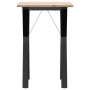 Mesa de comedor marco Y madera maciza pino y acero 50x50x75 cm von , Küchen- und Esstische - Ref: Foro24-3282713, Preis: 71,8...