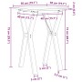 Mesa de comedor marco Y madera maciza pino y acero 50x50x75 cm von , Küchen- und Esstische - Ref: Foro24-3282713, Preis: 71,8...