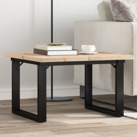 Mesa de centro marco O madera maciza pino y acero 60x60x40,5 cm de , Mesas de cocina y de comedor - Ref: Foro24-3282726, Prec...