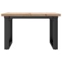 Mesa de centro marco O madera maciza pino y acero 60x60x40,5 cm von , Küchen- und Esstische - Ref: Foro24-3282726, Preis: 74,...