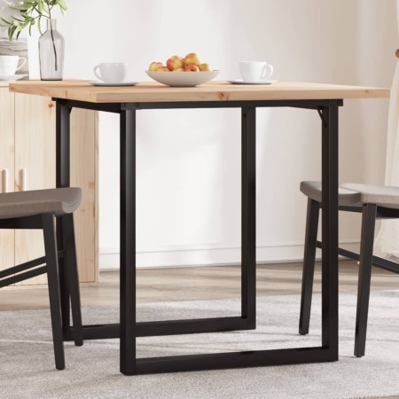 Mesa de comedor marco O madera maciza pino y acero 80x80x75,5cm von , Küchen- und Esstische - Ref: Foro24-3282739, Preis: 104...